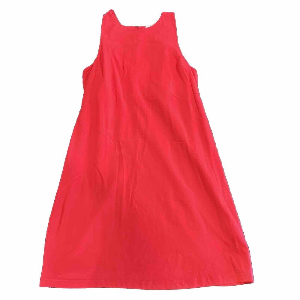 ASOS Luxe Sleeveless Dress Red Medium Mini Stretch Above Knee A Line Summer